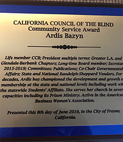 CCOB Community Service Award
